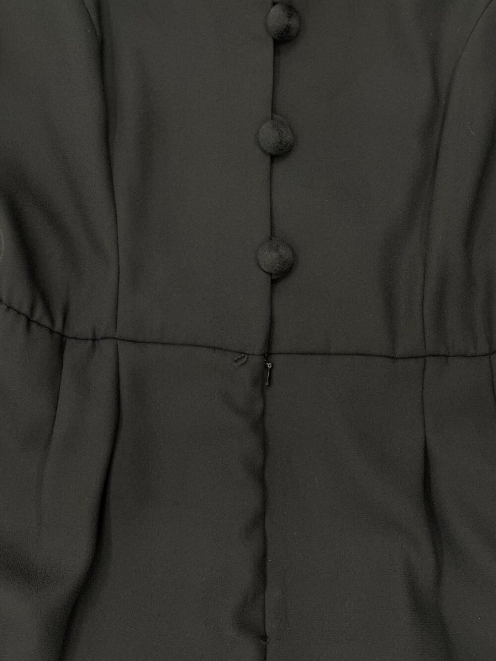 Vintage 90s Liz Claiborne Black Dressy Tuxedo Formal Jumpsuit | Size M/L - Picture 3 of 16